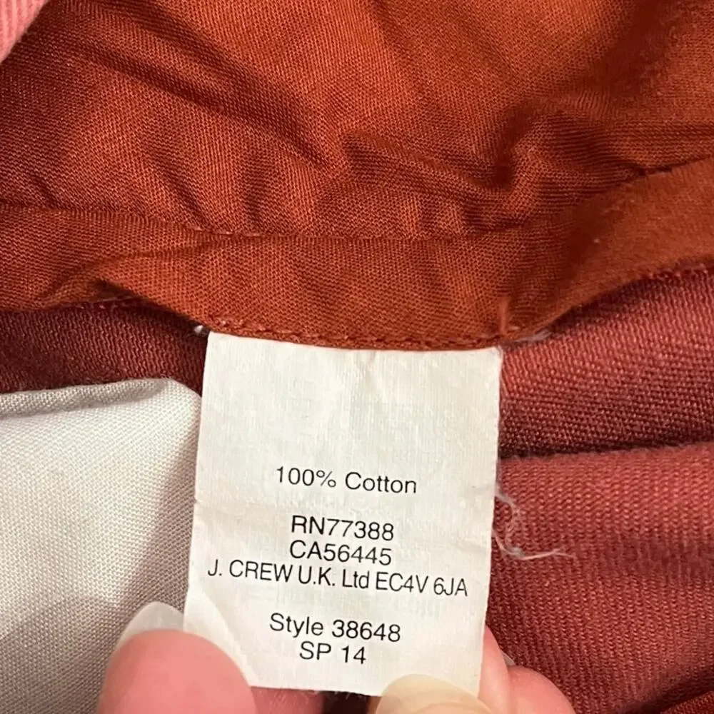 J Crew Mens Chino Pants 33x31 Nantucket Red‎ Cotton Straight Leg Preppy Office